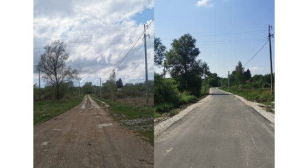 В Бабынинском районе Калужской области завершены работы по ремонту дороги в д. Слобода