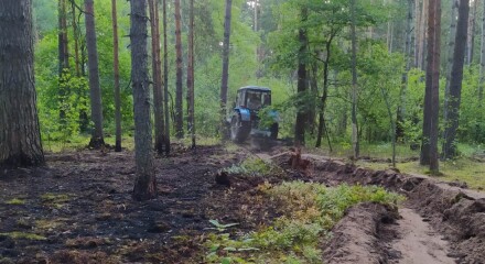 В Хвастовичском районе потушили лесной пожар